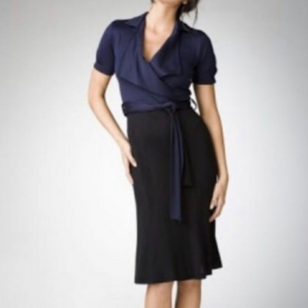 DIANE von FURSTENBURG "HANE" COLORBLOCK DRESS -sz 2 DvF